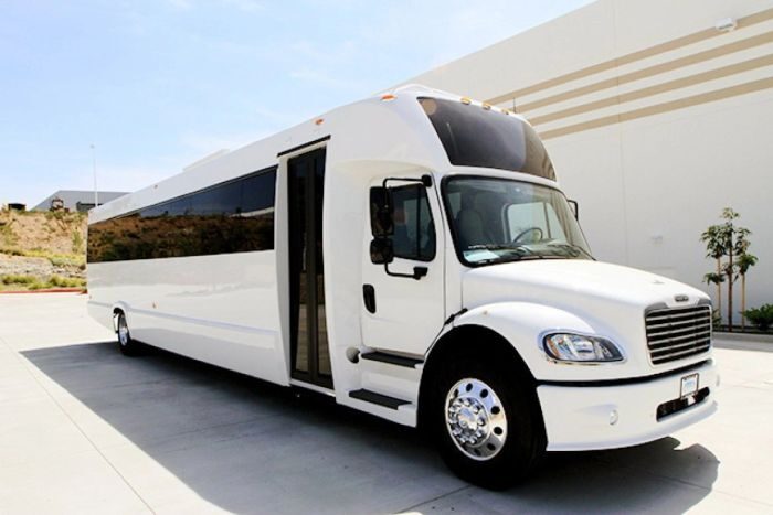 White limo bus